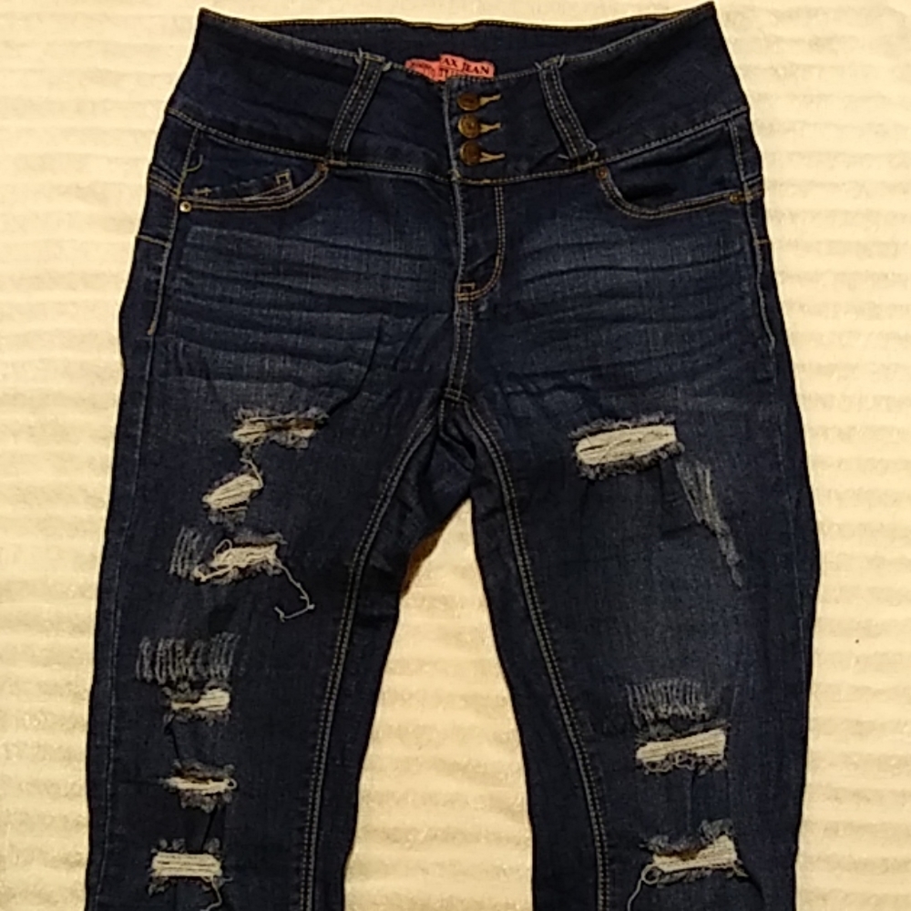 Wax Jeans Butt I Love You (Size 3) Blue